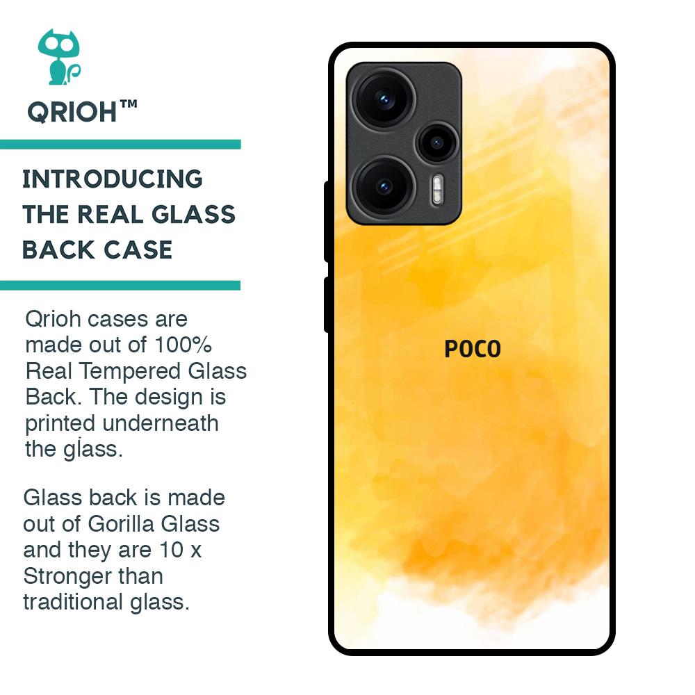 Rustic Orange Glass Case for Poco F5 5G