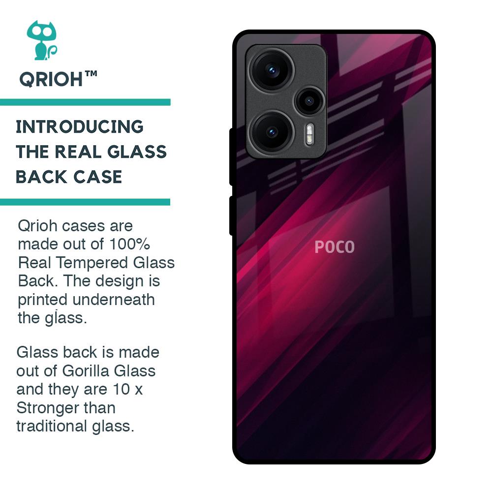 Razor Black Glass Case for Poco F5 5G