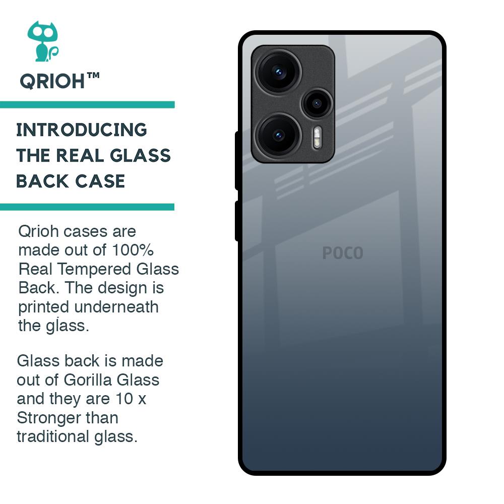 Smokey Grey Color Glass Case For Poco F5 5G