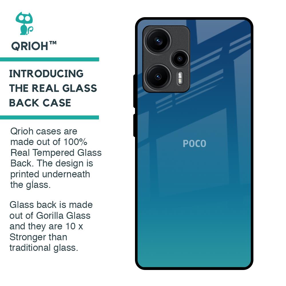 Celestial Blue Glass Case For Poco F5 5G