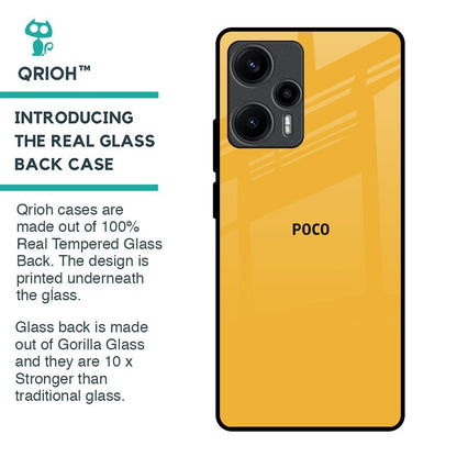 Fluorescent Yellow Glass case for Poco F5 5G