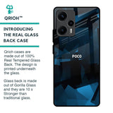 Polygonal Blue Box Glass Case For Poco F5 5G