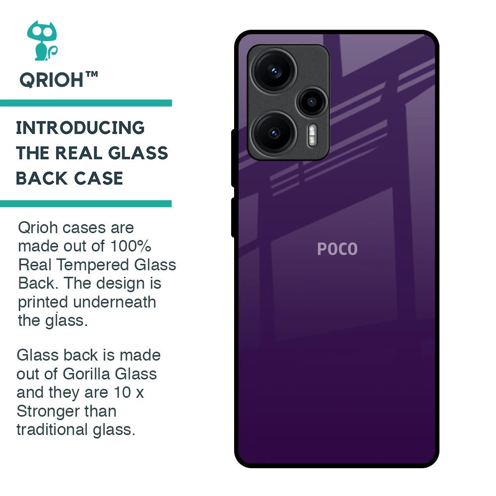 Dark Purple Glass Case for Poco F5 5G