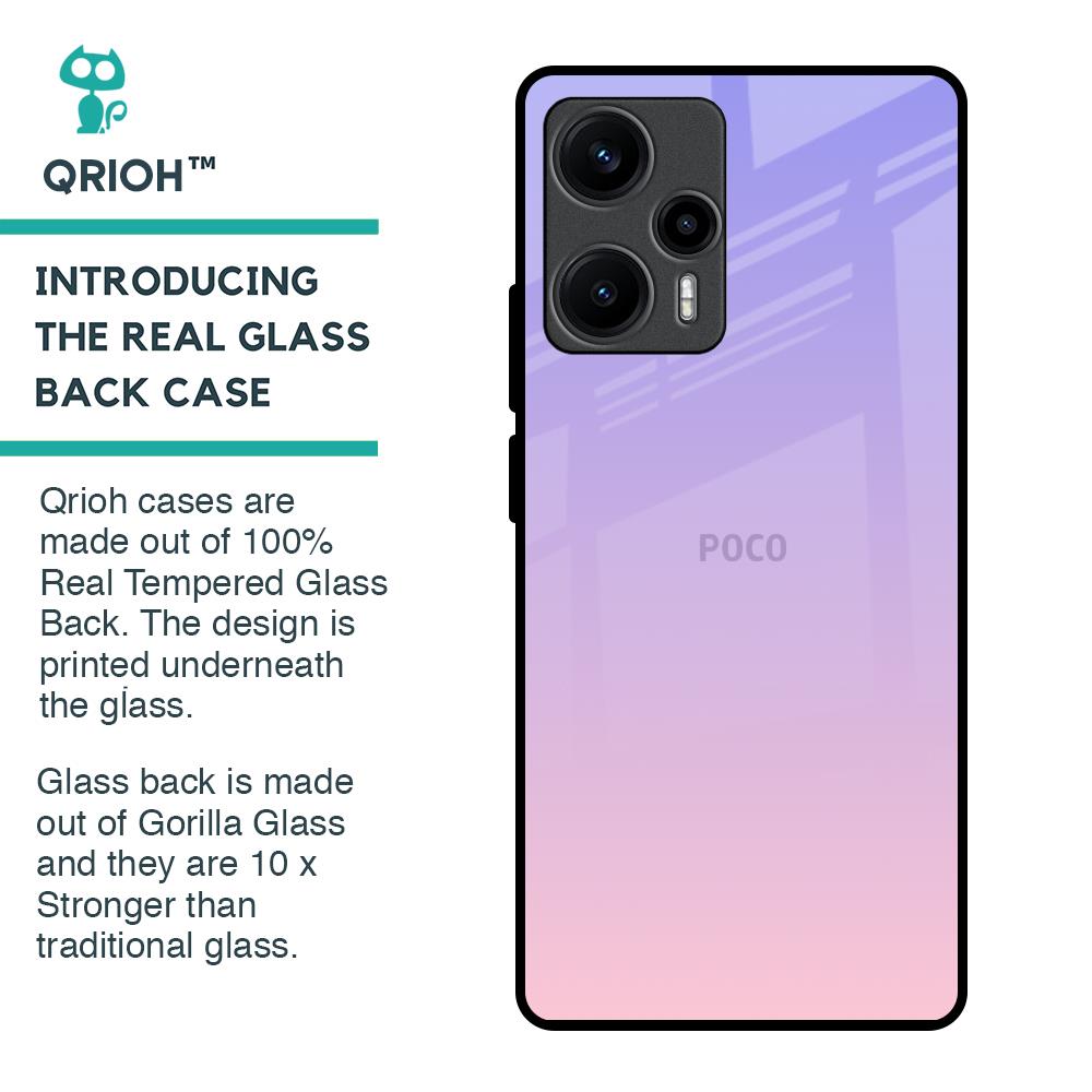 Lavender Gradient Glass Case for Poco F5 5G