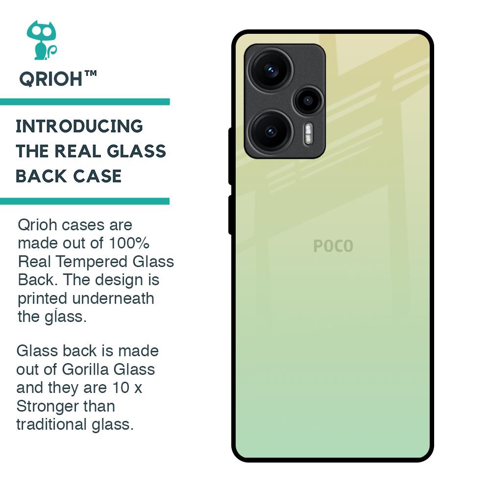 Mint Green Gradient Glass Case for Poco F5 5G