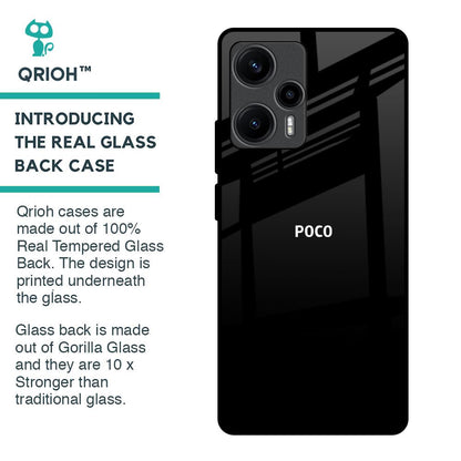 Jet Black Glass Case for Poco F5 5G