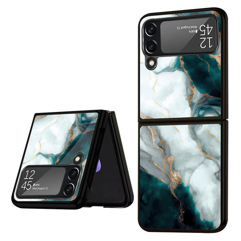 Aqua Green Marble Samsung Galaxy Z Flip4 5G Glass Back Cover Online