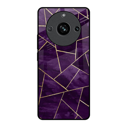 Geometric Purple Realme 11 Pro 5G Glass Back Cover Online