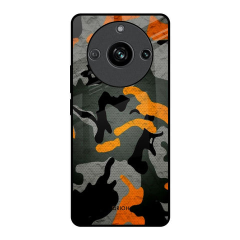 Camouflage Orange Realme 11 Pro 5G Glass Back Cover Online