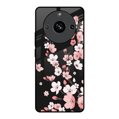 Black Cherry Blossom Realme 11 Pro 5G Glass Back Cover Online