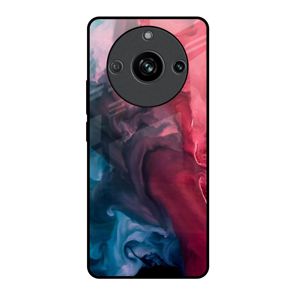 Blue & Red Smoke Realme 11 Pro 5G Glass Back Cover Online