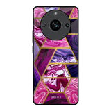 Electroplated Geometric Marble Realme 11 Pro 5G Glass Back Cover Online