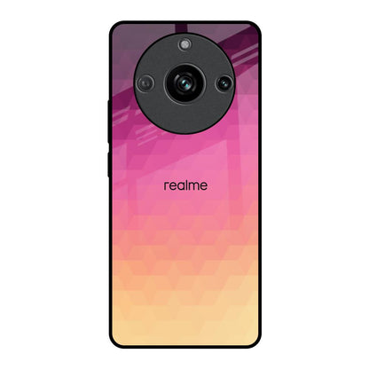 Geometric Pink Diamond Realme 11 Pro 5G Glass Back Cover Online