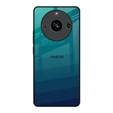 Green Triangle Pattern Realme 11 Pro 5G Glass Back Cover Online