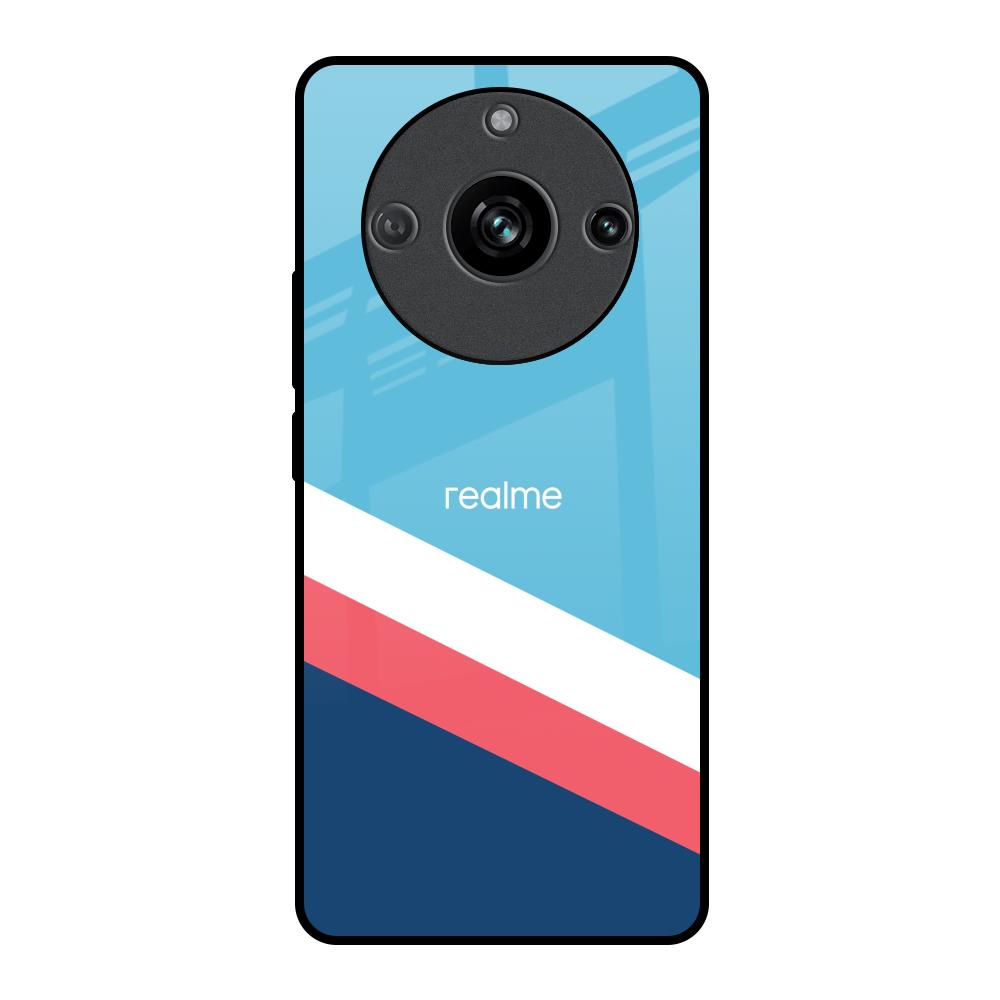 Pink & White Stripes Realme 11 Pro 5G Glass Back Cover Online