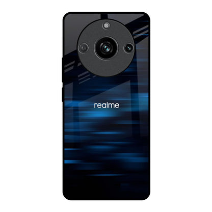 Blue Rough Abstract Realme 11 Pro 5G Glass Back Cover Online