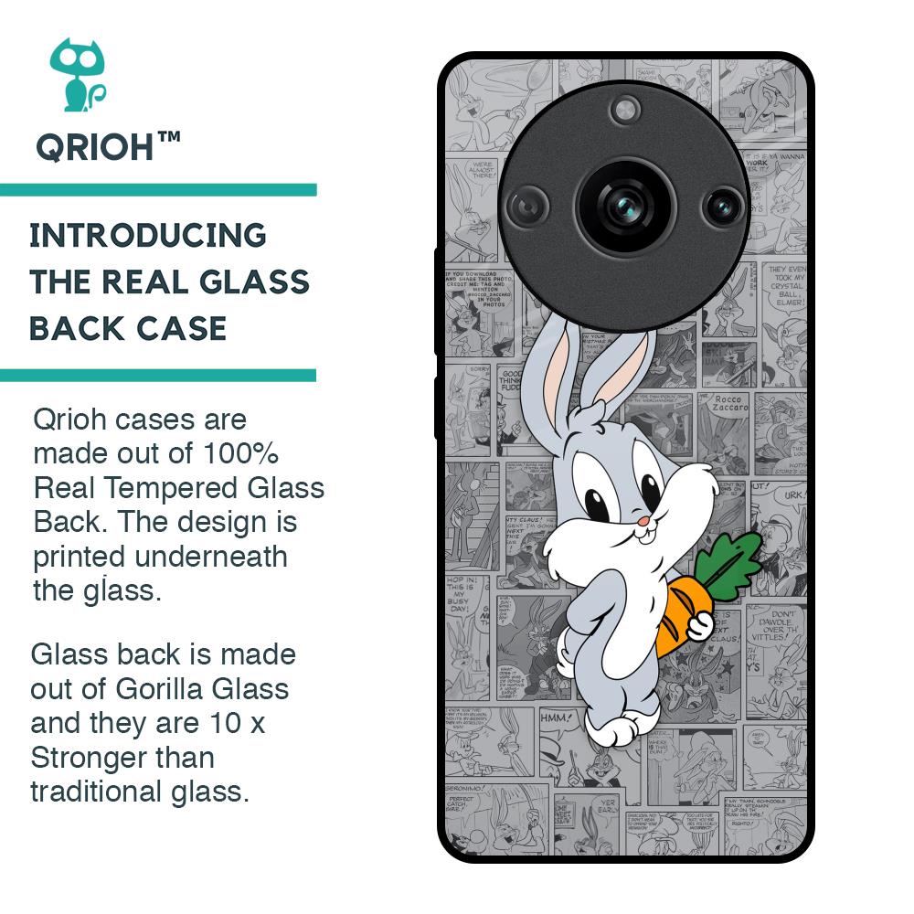 Cute Baby Bunny Glass Case for Realme 11 Pro 5G
