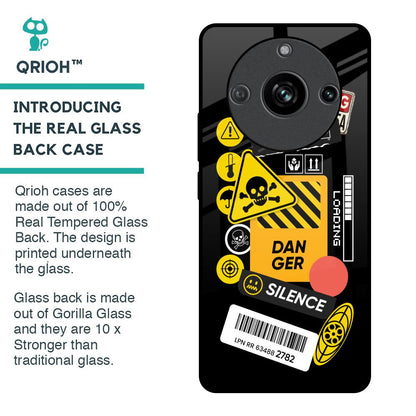 Danger Signs Glass Case for Realme 11 Pro 5G