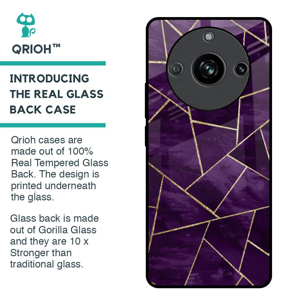 Geometric Purple Glass Case For Realme 11 Pro 5G