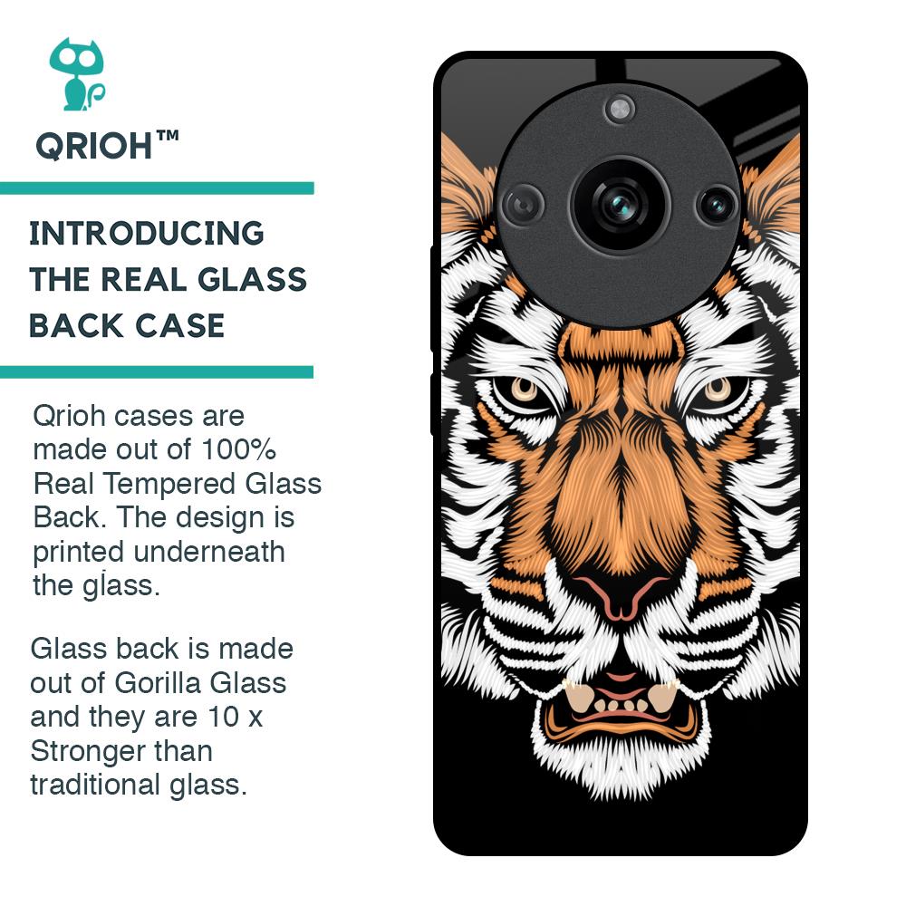 Angry Tiger Glass Case For Realme 11 Pro 5G