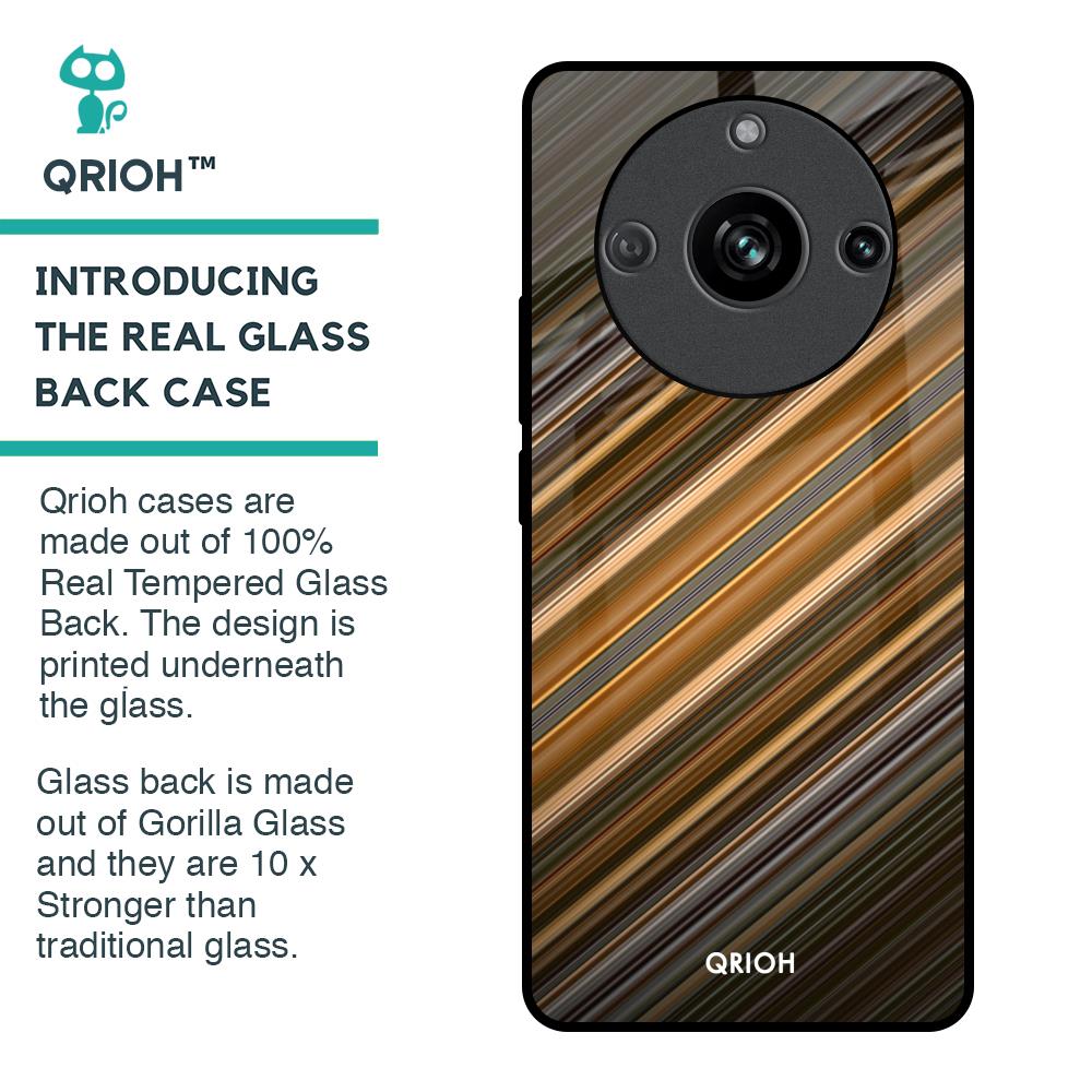 Diagonal Slash Pattern Glass Case for Realme 11 Pro 5G