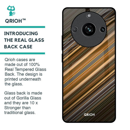 Diagonal Slash Pattern Glass Case for Realme 11 Pro 5G