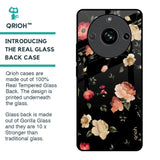 Black Spring Floral Glass Case for Realme 11 Pro 5G