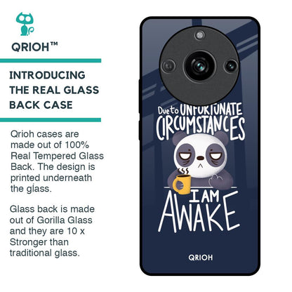 Struggling Panda Glass Case for Realme 11 Pro 5G