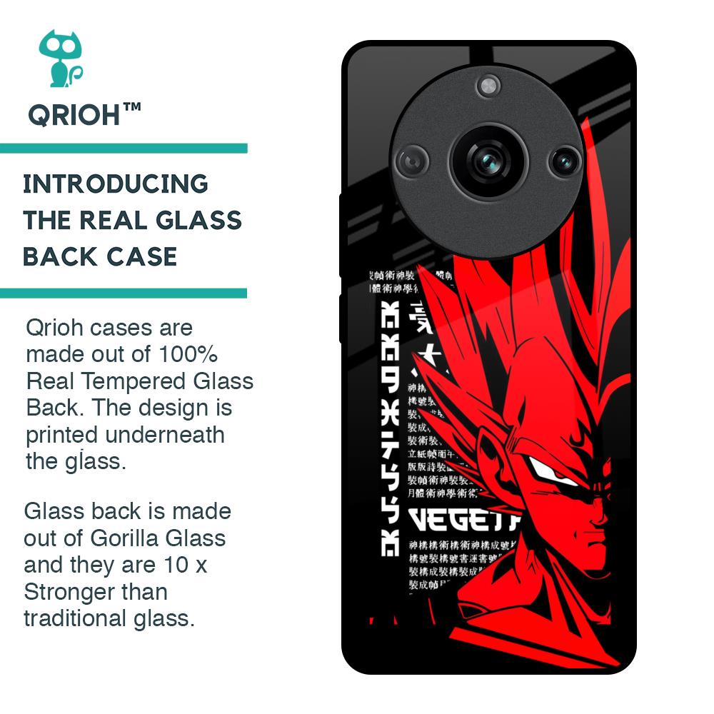 Red Vegeta Glass Case for Realme 11 Pro 5G