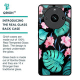 Tropical Leaves & Pink Flowers Glass Case for Realme 11 Pro 5G