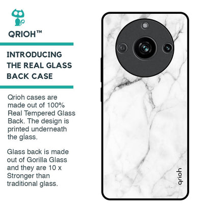 Modern White Marble Glass Case for Realme 11 Pro 5G