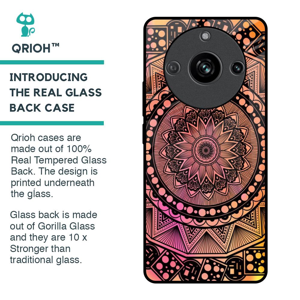 Floral Mandala Glass Case for Realme 11 Pro 5G