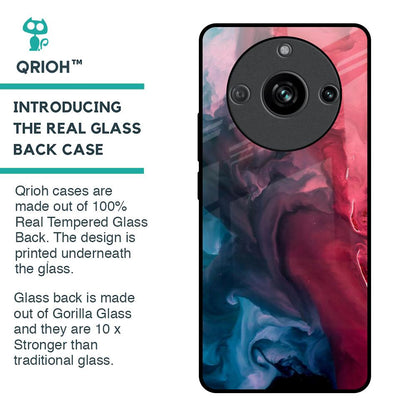 Blue & Red Smoke Glass Case for Realme 11 Pro 5G
