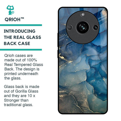 Blue Cool Marble Glass Case for Realme 11 Pro 5G