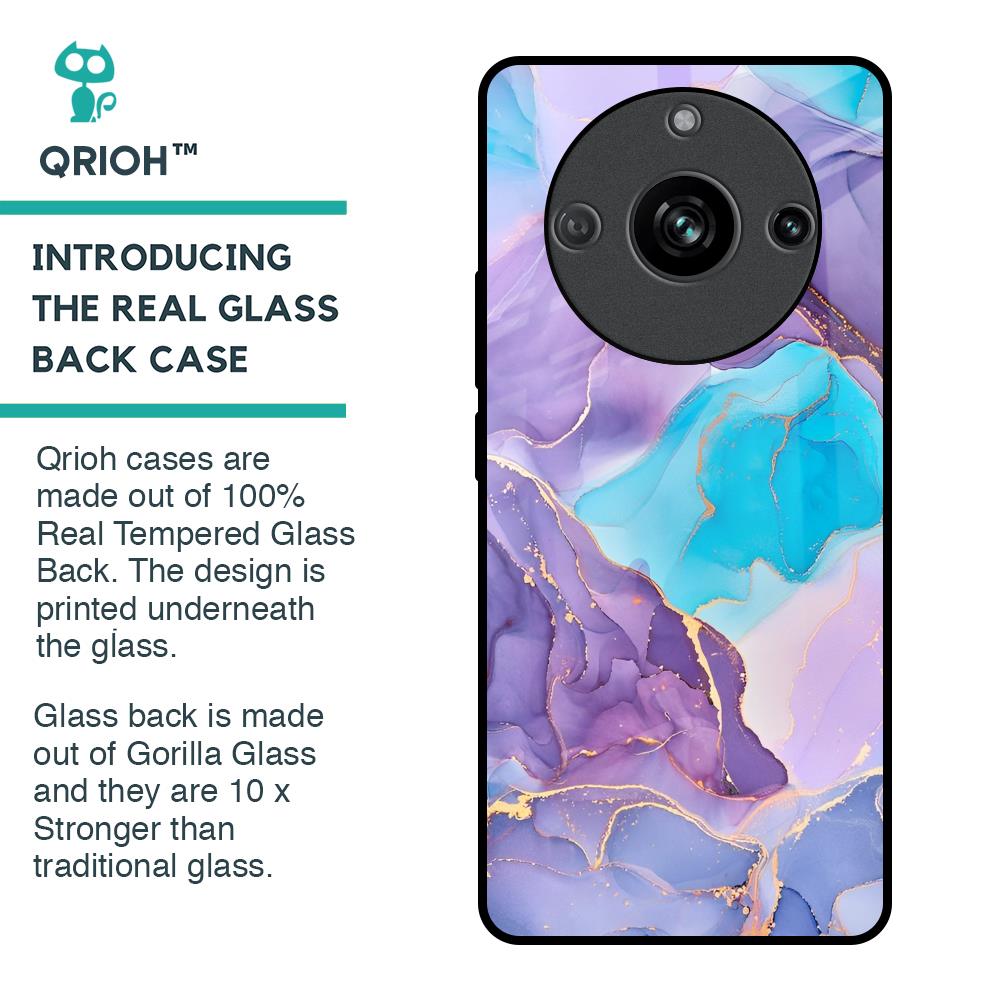 Alcohol ink Marble Glass Case for Realme 11 Pro 5G