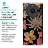 Lines Pattern Flowers Glass Case for Realme 11 Pro 5G