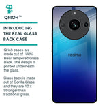 Blue Rhombus Pattern Glass Case for Realme 11 Pro 5G