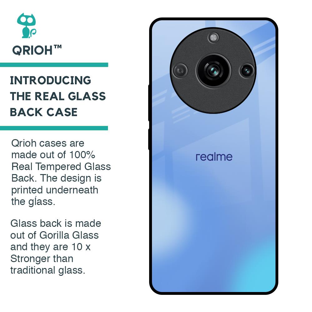 Vibrant Blue Texture Glass Case for Realme 11 Pro 5G