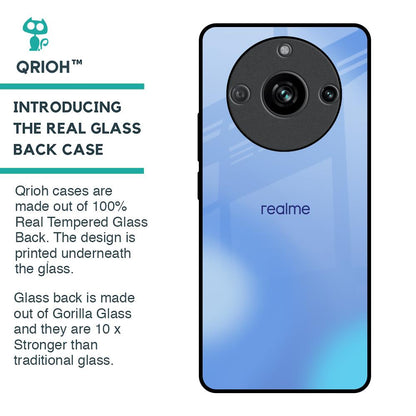 Vibrant Blue Texture Glass Case for Realme 11 Pro 5G