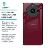 Classic Burgundy Glass Case for Realme 11 Pro 5G