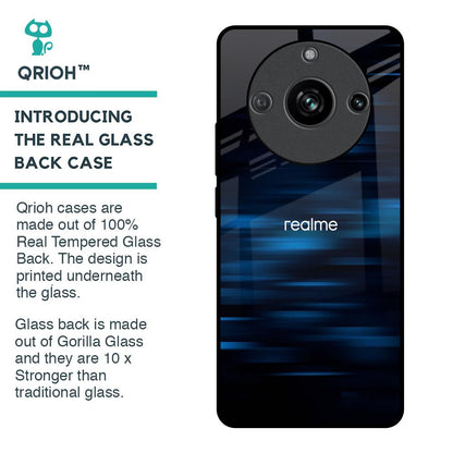 Blue Rough Abstract Glass Case for Realme 11 Pro 5G