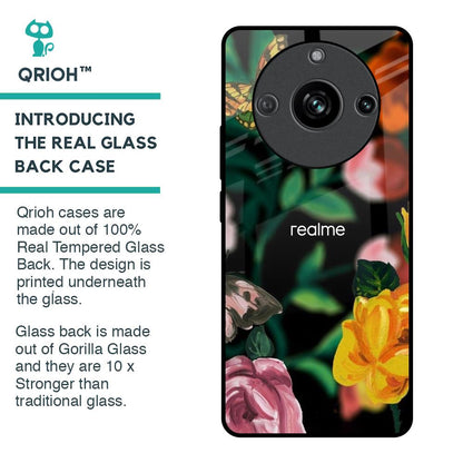 Flowers & Butterfly Glass Case for Realme 11 Pro 5G