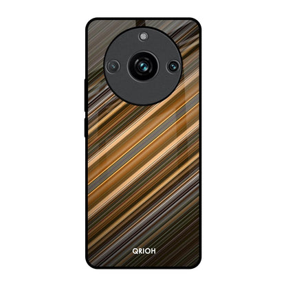 Diagonal Slash Pattern Realme 11 Pro Plus 5G Glass Back Cover Online