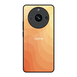 Orange Curve Pattern Realme 11 Pro Plus 5G Glass Back Cover Online