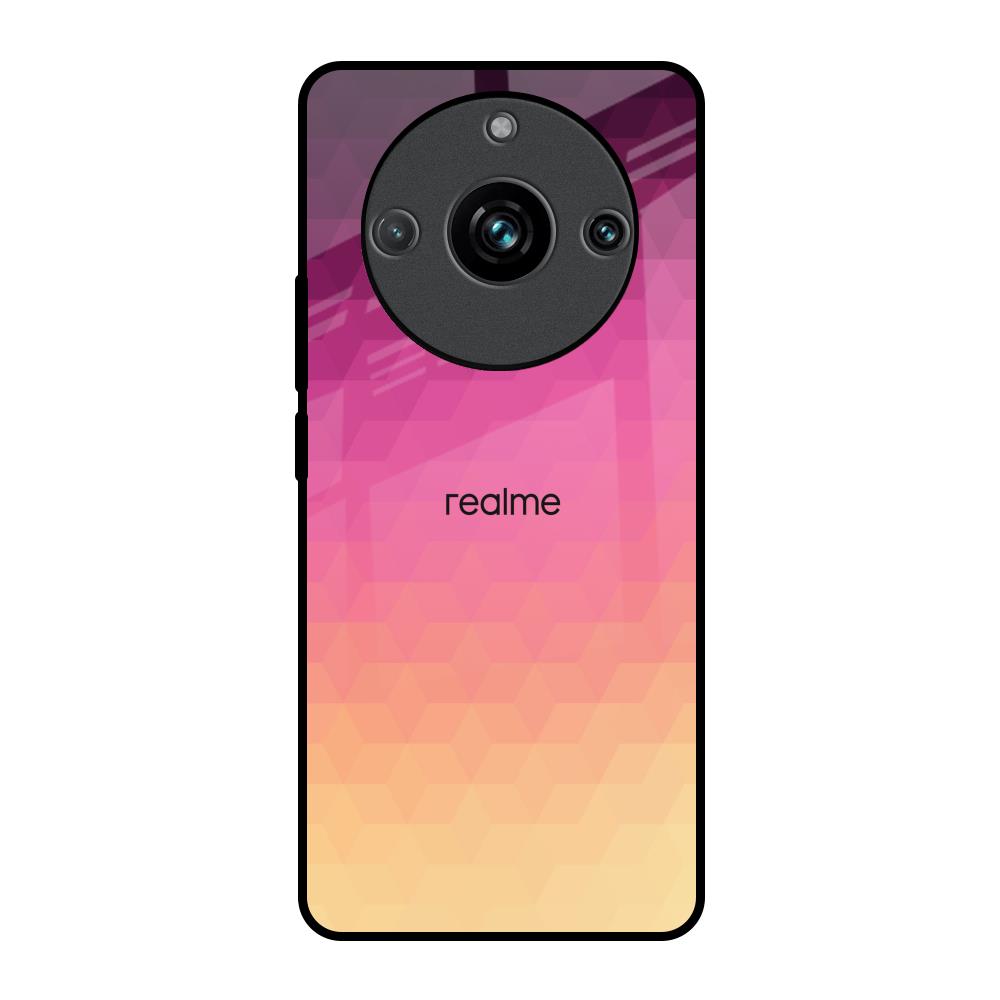 Geometric Pink Diamond Realme 11 Pro Plus 5G Glass Back Cover Online