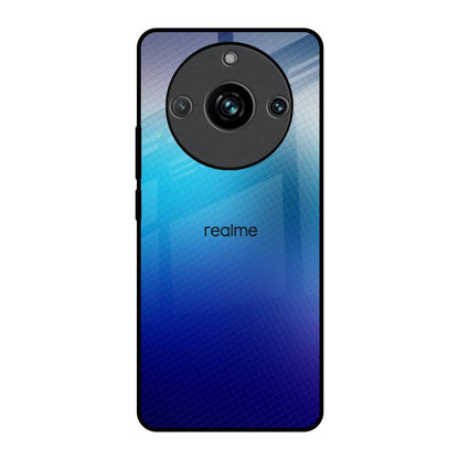 Blue Rhombus Pattern Realme 11 Pro Plus 5G Glass Back Cover Online