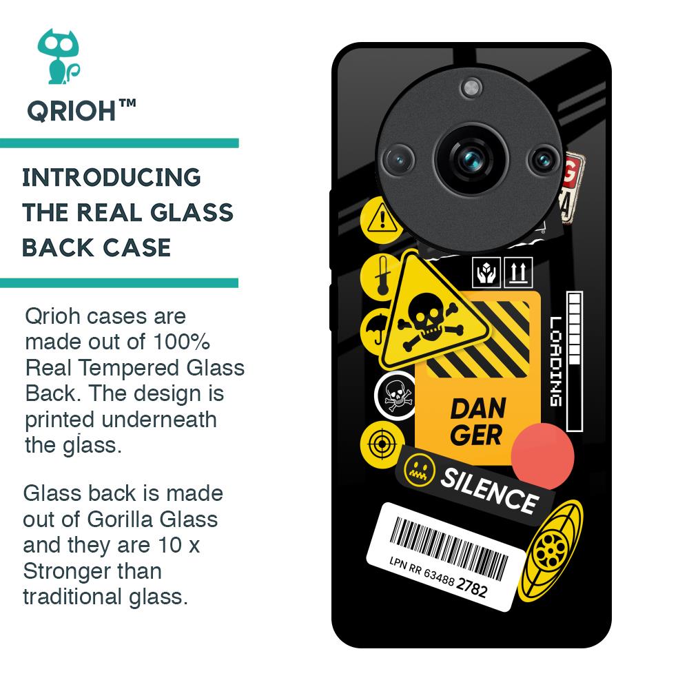 Danger Signs Glass Case for Realme 11 Pro Plus 5G