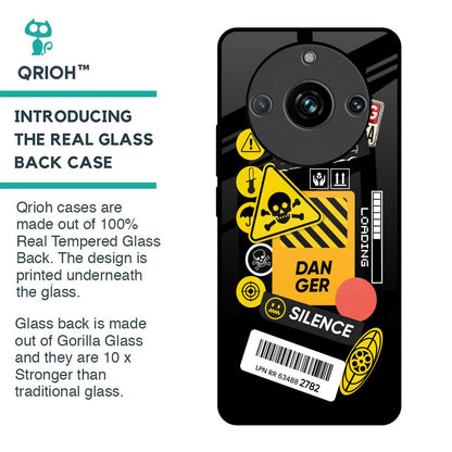 Danger Signs Glass Case for Realme 11 Pro Plus 5G