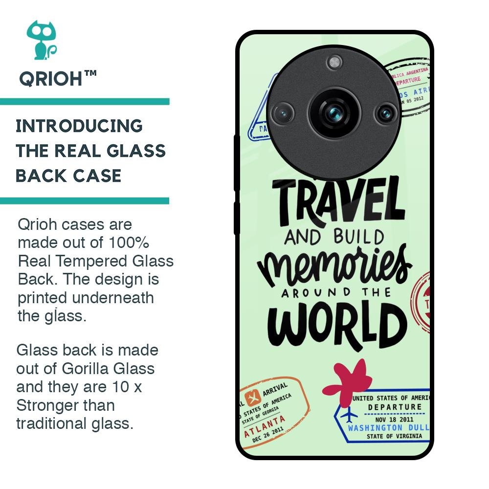 Travel Stamps Glass Case for Realme 11 Pro Plus 5G