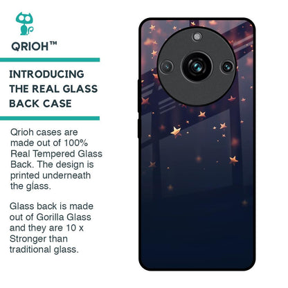 Falling Stars Glass Case For Realme 11 Pro Plus 5G